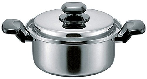 Eporasu Two-Handed Pot, Silver, 7.9 inches (20 cm)