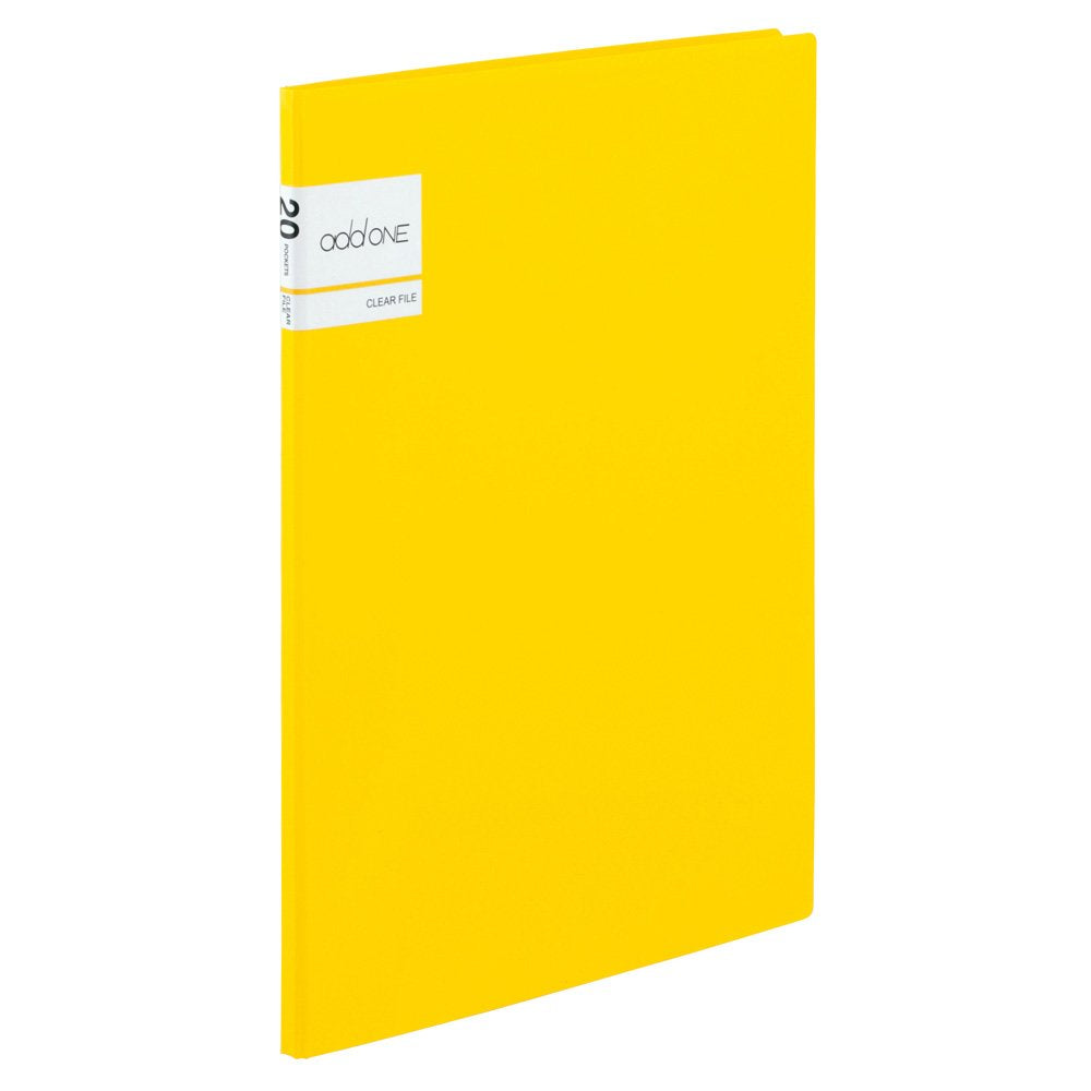 Sekisei AD-2021-50 AdOne Clear File, A4-S, 20 Pockets, Yellow