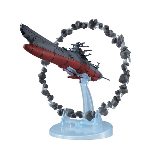 MegaHouse Cosmo Fleet Special Space Battleship Yamato 2202 Love Warriors Space Battleship Yamato 2202 Re. (with Asteroid Ring), Approx. 6.3 inches (160 mm), PVC Pre-Painted Complete Figure