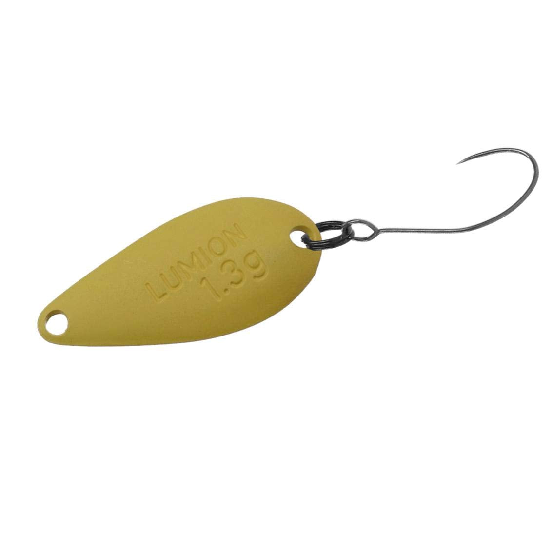 Daiwa Area Trout Spoon, Presso Lumion, 0.05 oz (1.3 g), Mustard Lure