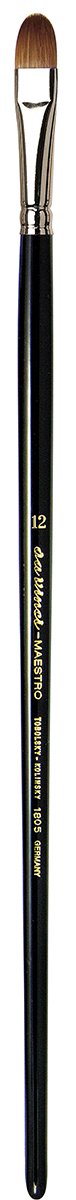 da Vinci Oil & Acrylic Series 1805 Maestro Oil Paint Brush, Filbert Kolinsky Red Sable, Size 12