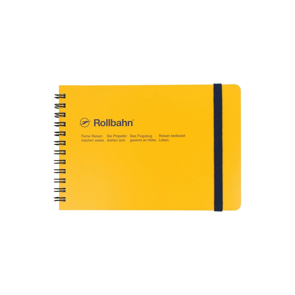 Delfonics Rollbahn Spiral Horizontal Notebook, 7-1/2 in. x 5 in. (Yellow)