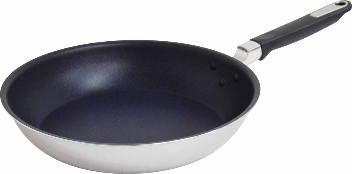 Urushiyama Frying Pan, 11.0 inches (28 cm), Induction Compatible, Made in Japan, Quattro Plus QTP-F28, Silver, PFOA Free