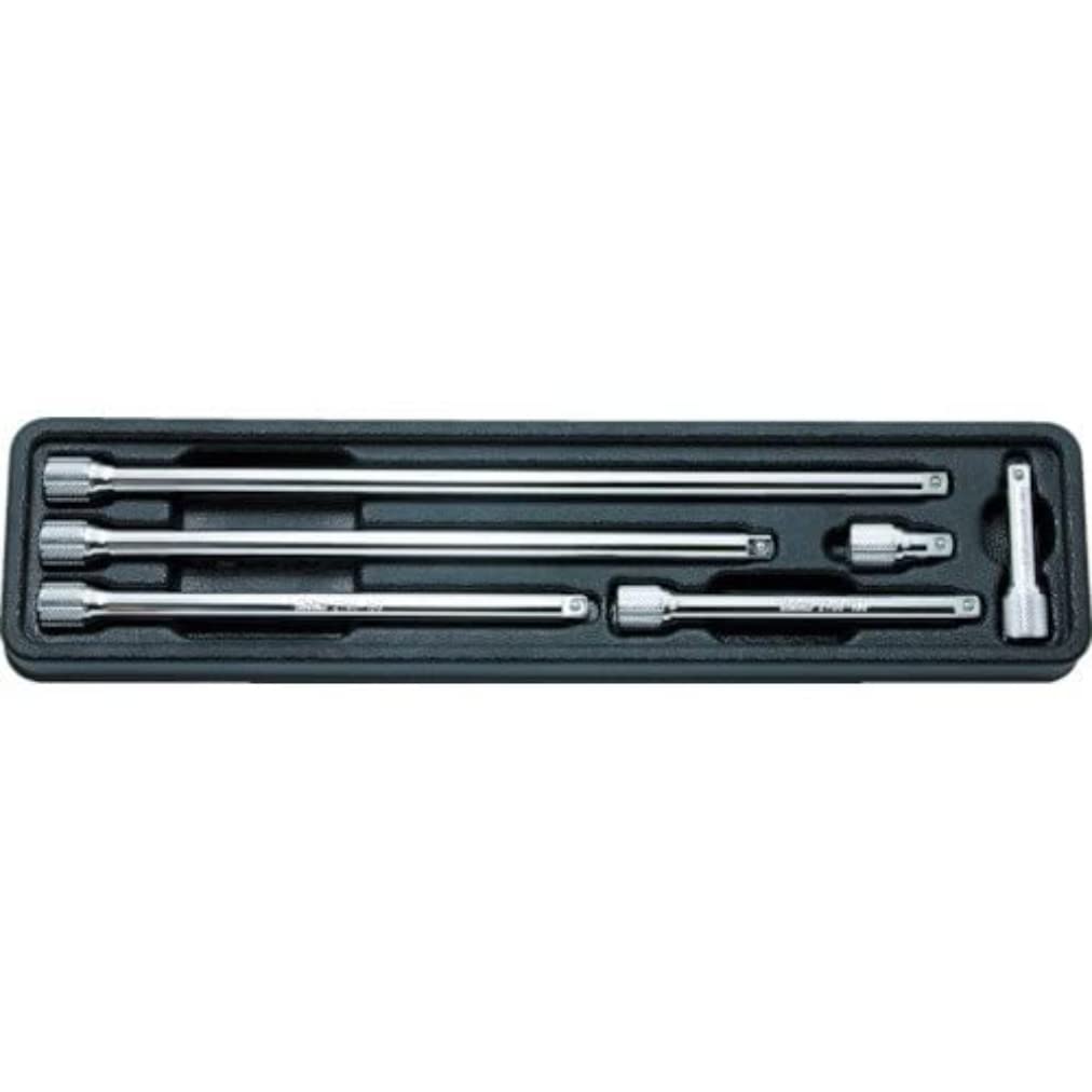 Ko-ken PK2760/6 1/4 Sq. Dr. Extension Bar Set 28-250mm ABS Tray 6 pieces