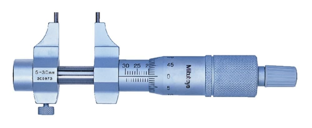 Mitutoyo 145-187 Vernier Inside Micrometer, Caliper Type, 50-75mm Range, 0.01mm Graduation, +/-0.007mm Accuracy