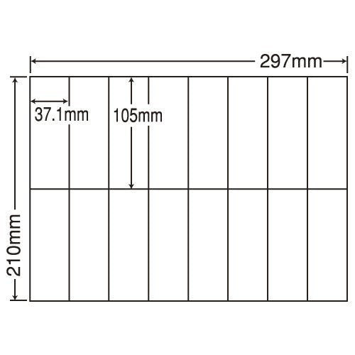 Toyo Print C16U Sheet Cut Labels, A4 Edition, With 16 Sides (500 Sheets per Case)