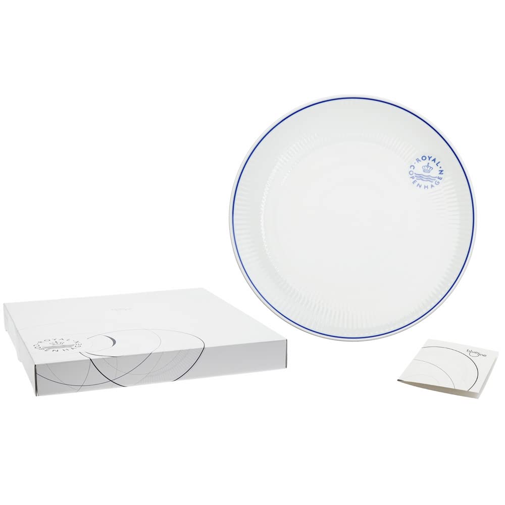 Royal Copenhagen 1058881 Blue Line Coupe Plate, 9.1 inches (23 cm), Wedding Gift
