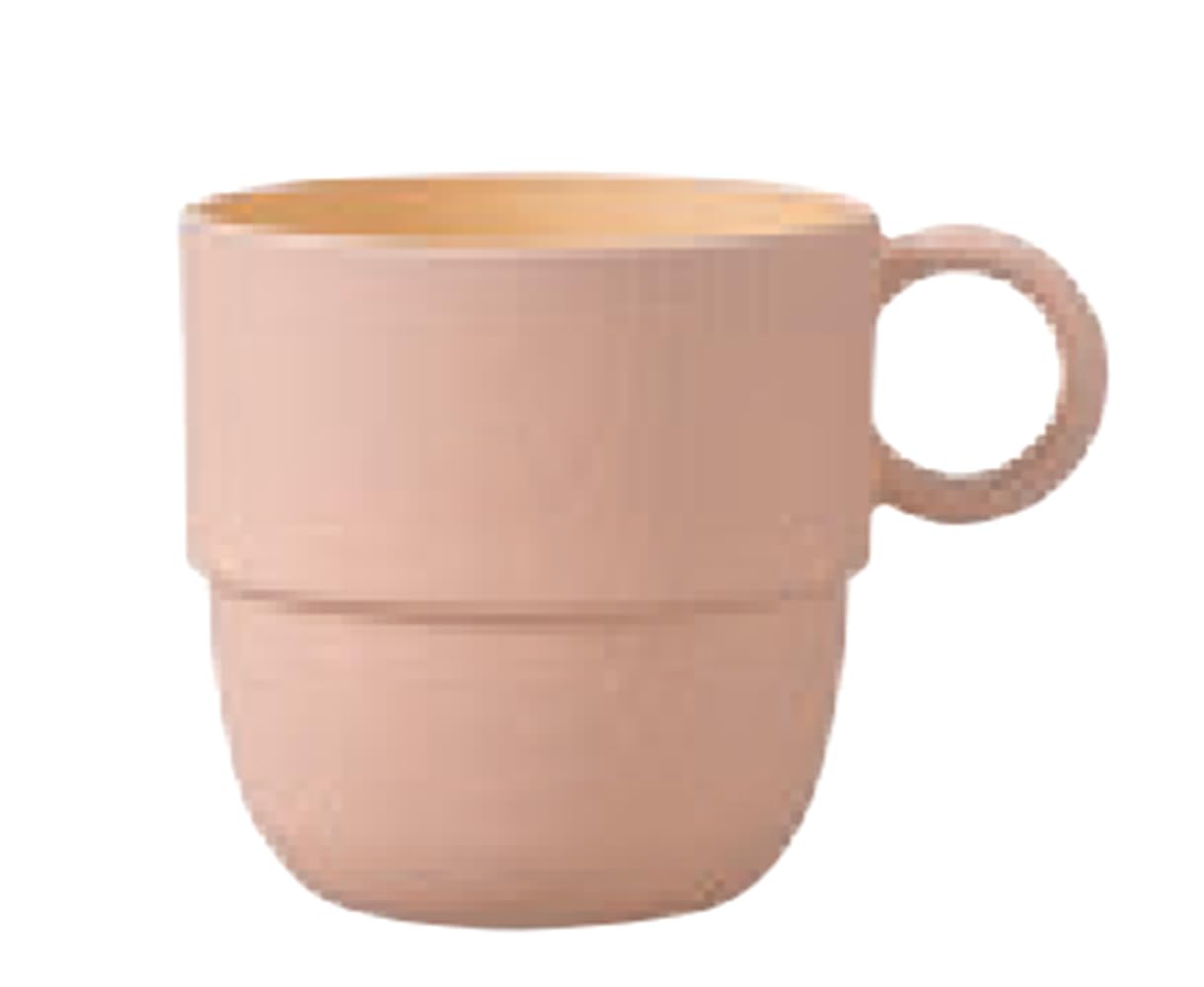 Showa Colimn Wood Grain Stacking Cup(CC) Pink S 52-20203-6