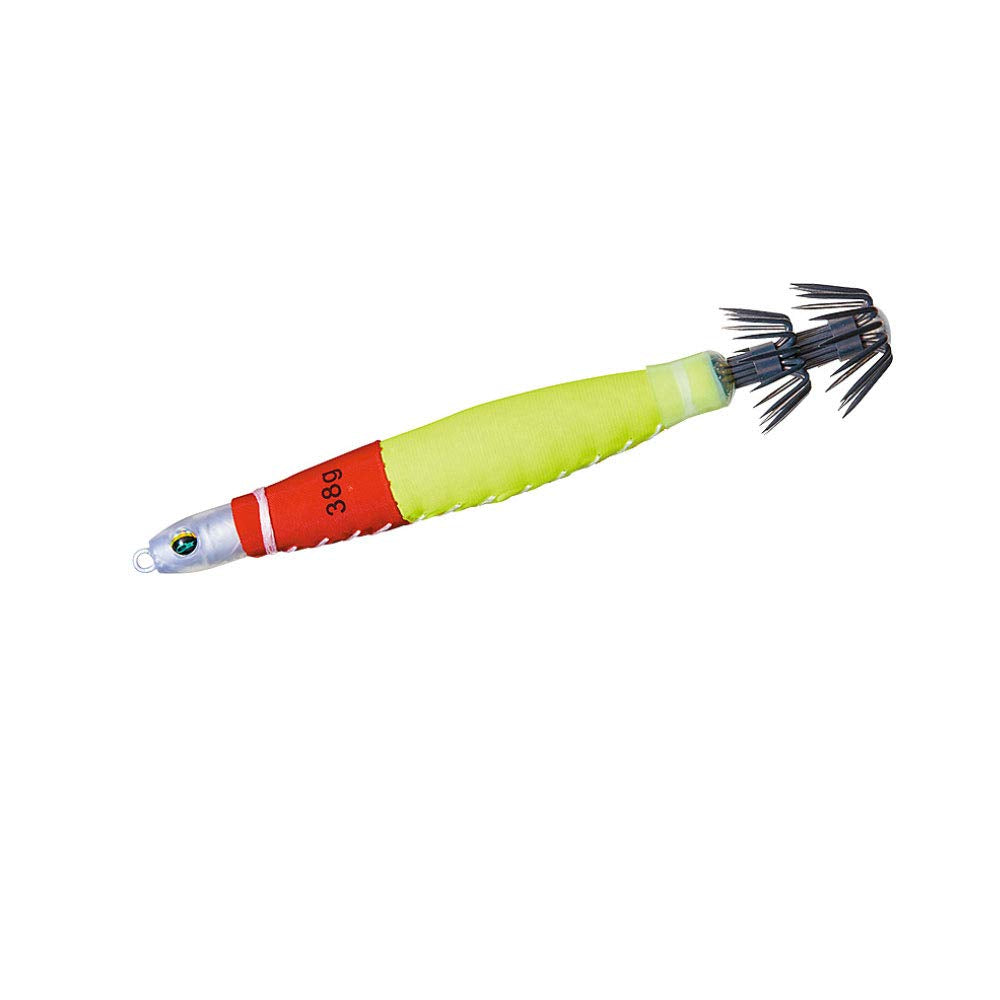 Daiwa Emeraldas Squid Metal Squid Jig, 2.0 oz (56 g), Red Yellow