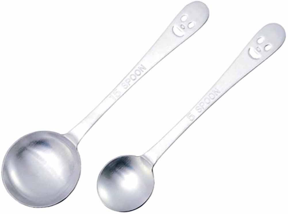 Shimomura Planning Measuring Spoon, 0.5 fl oz (15 ml), 0.2 fl oz (5 ml), Set of 2, Made in Japan, Stainless Steel, Teaspoon, Tablespoon 35092 Nico Tsubamesanjo