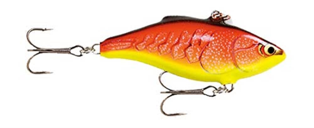 Rapala Rattlin' Rapala 05 Fishing lure, 2-Inch, Redfire Crawdad