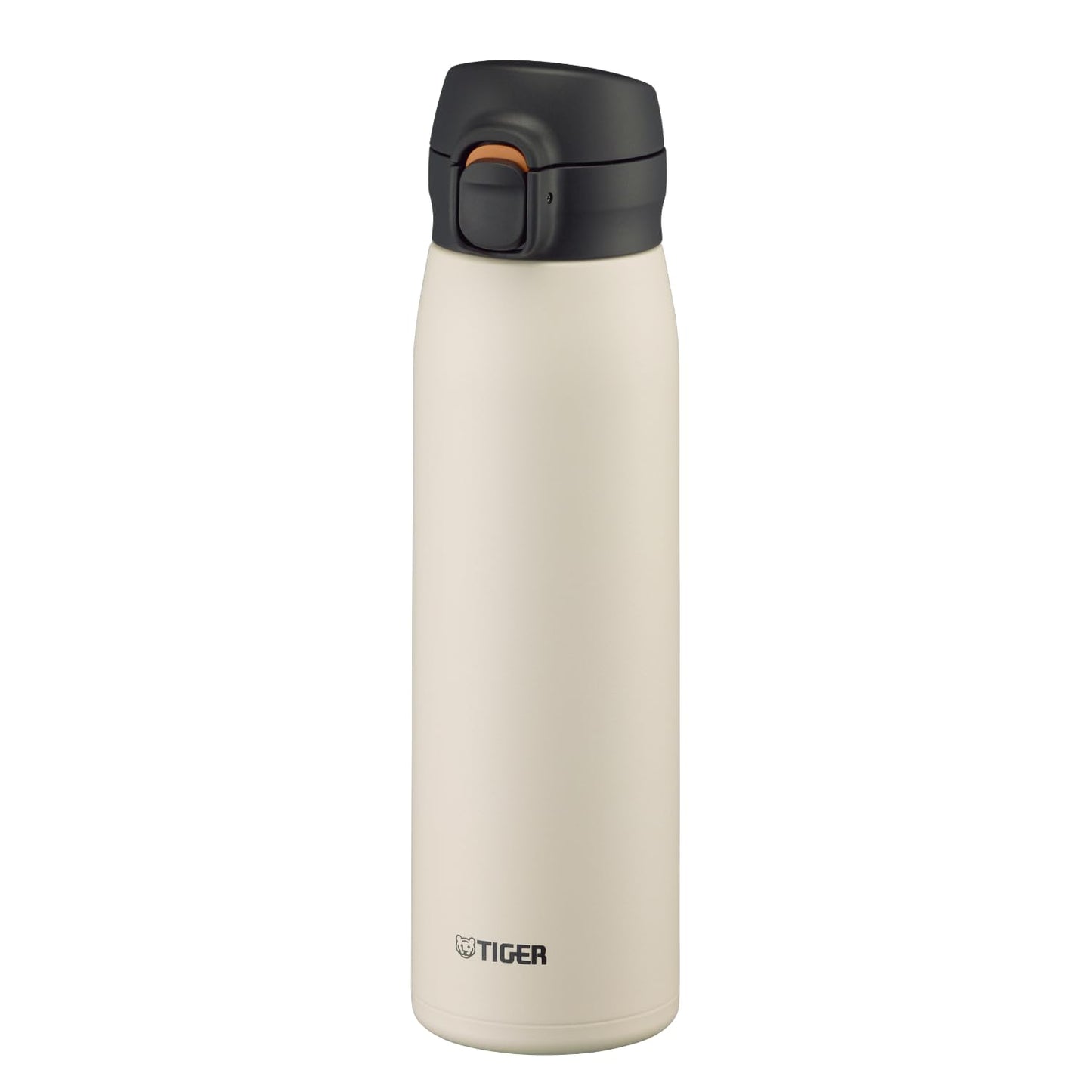 MKR-W60NW Tiger Thermos Water Bottle, 10.3 fl oz (600 ml), One Push, Stainless Steel Bottle, Easy to Drink Design, Integrated Lid and Seal, Easy to Wash Only 3 Pieces, Easy Cap, Vacuum Insulated, Mug,