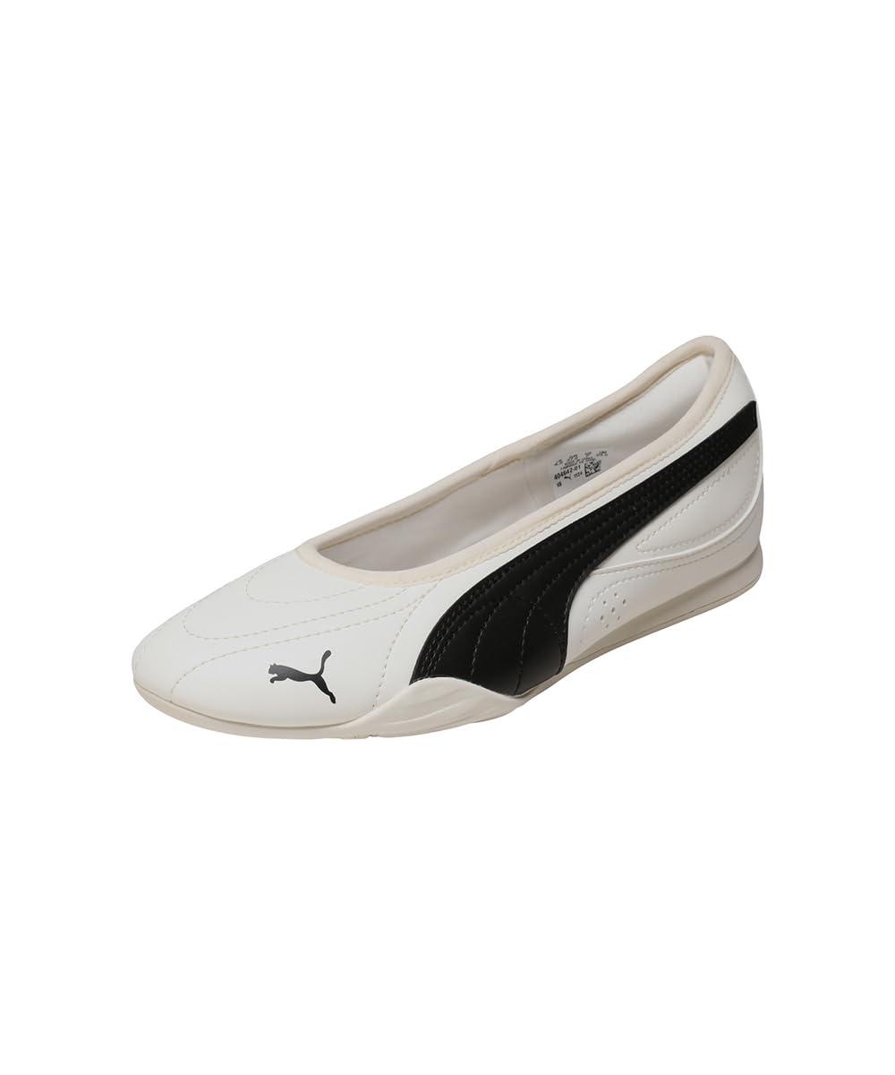 PUMA Women's Catch Soleil Ballerina Trainers, Warm White PUMA Black, 7.5