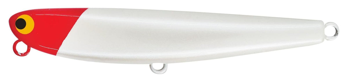POZIDRIVEGARAGE Jigminnow Flat Flutter 95S, 3.7 inches (95 mm), 0.7 oz (20 g), Red Head Pearl #01 Lure