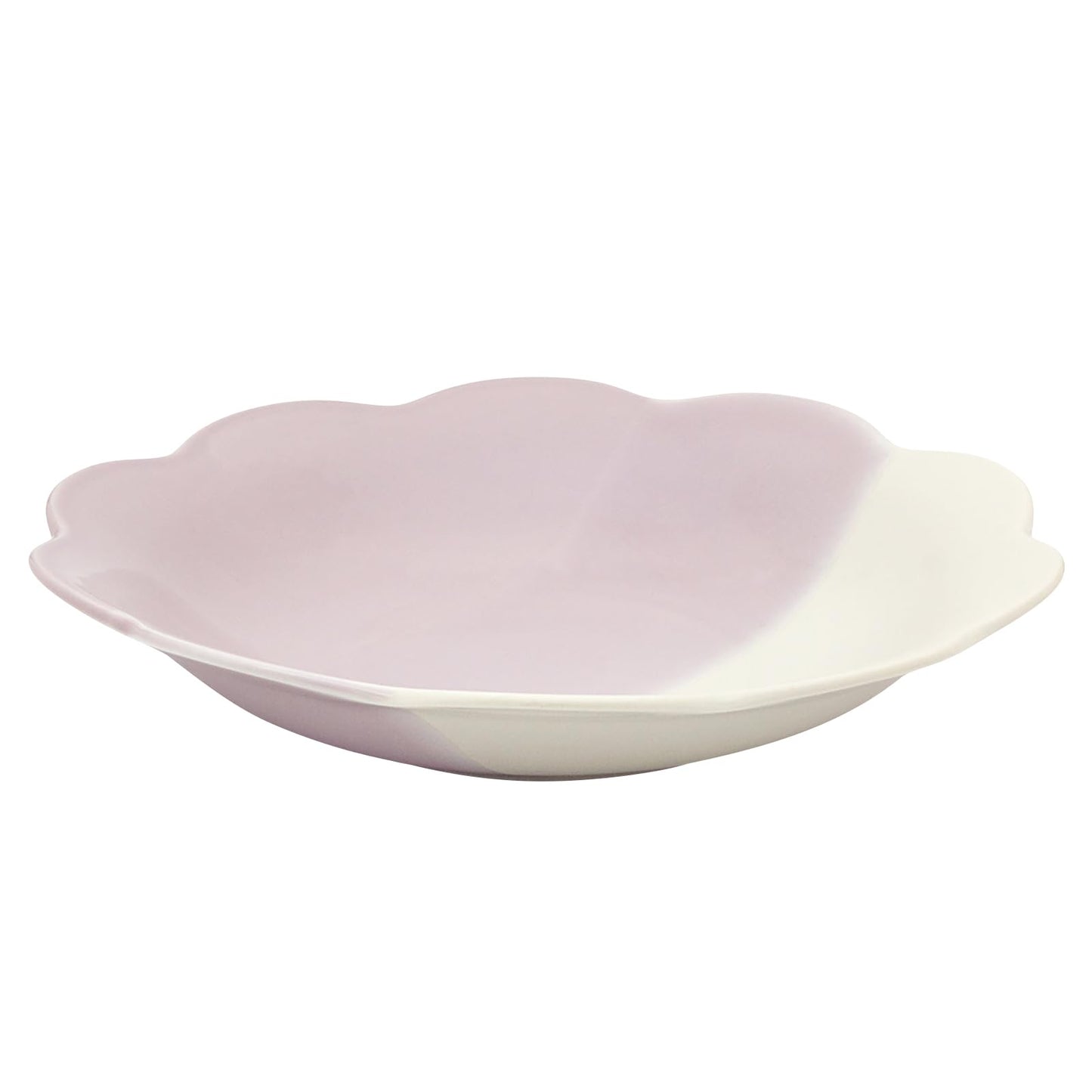 Mino Ware 6902-31 Curry Plate, Pasta Plate, Approx. 8.7 inches (22 cm), Microwave, Dishwasher Safe, Smoky Flowers, Pink, Made in Japan