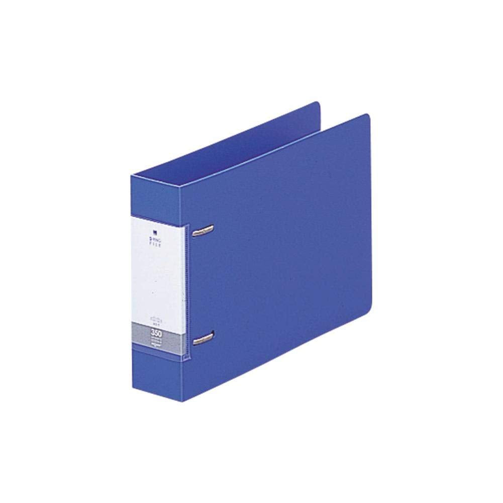 Lihit Lab G2234-8 D-Shaped Ring File, A5E, 2 Holes, Blue
