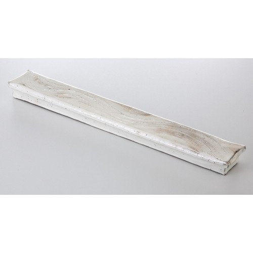 Powdered Dish with Shaku 4 [16.7 x 2.4 x 1.2 inches (42.5 x 6.2 x 3 cm), 19.2 oz (560 g), Special Selection Plate, Restaurant, Ryokan, Japanese Tableware, Restaurant, Commercial Use
