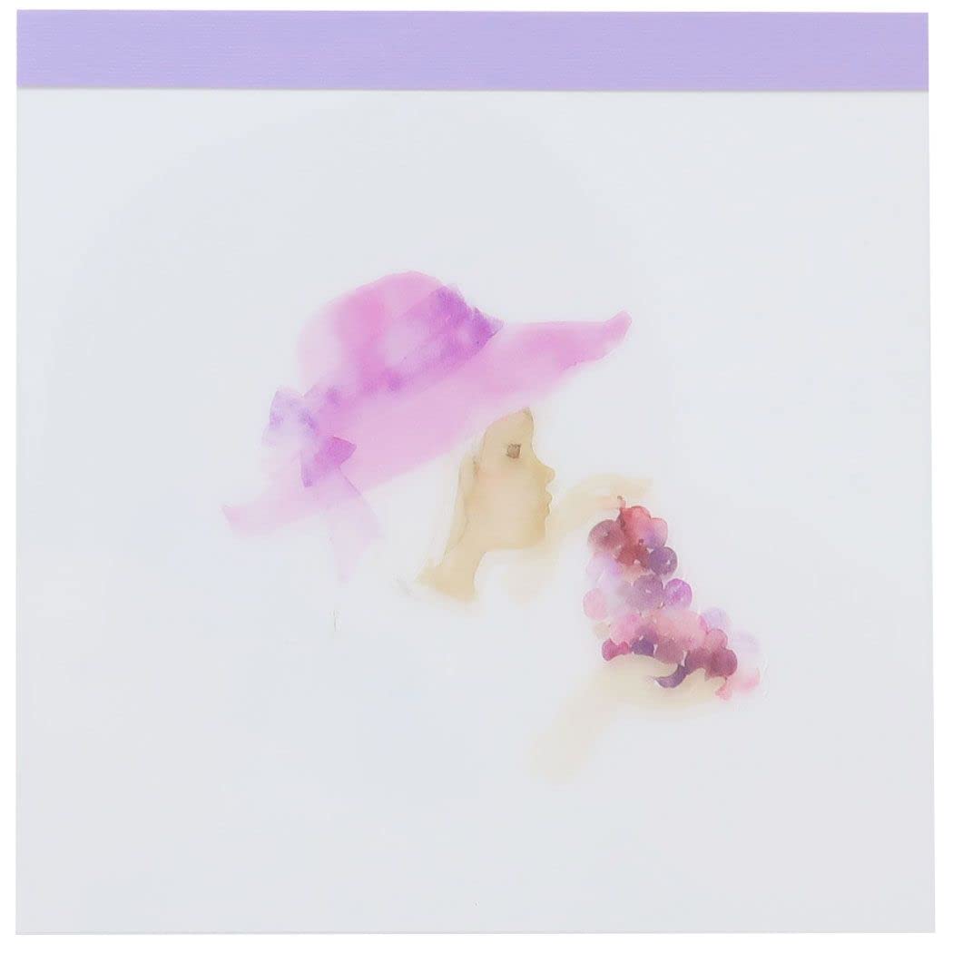 Green Flash CH-005 Chihiro Iwasaki Notepad, Square Type, Purple