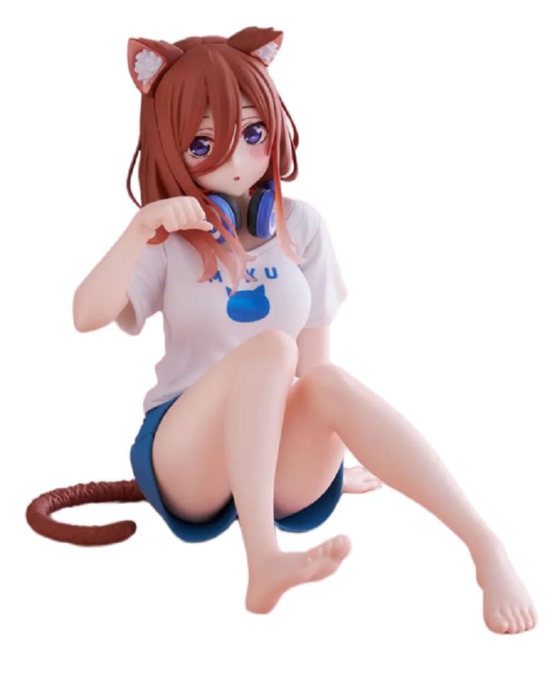 The Quintessential Quintessential Bride Desktop Cute Figure, Miku Nakano, Illustrated by Cat Room Wear Version, 1 Type