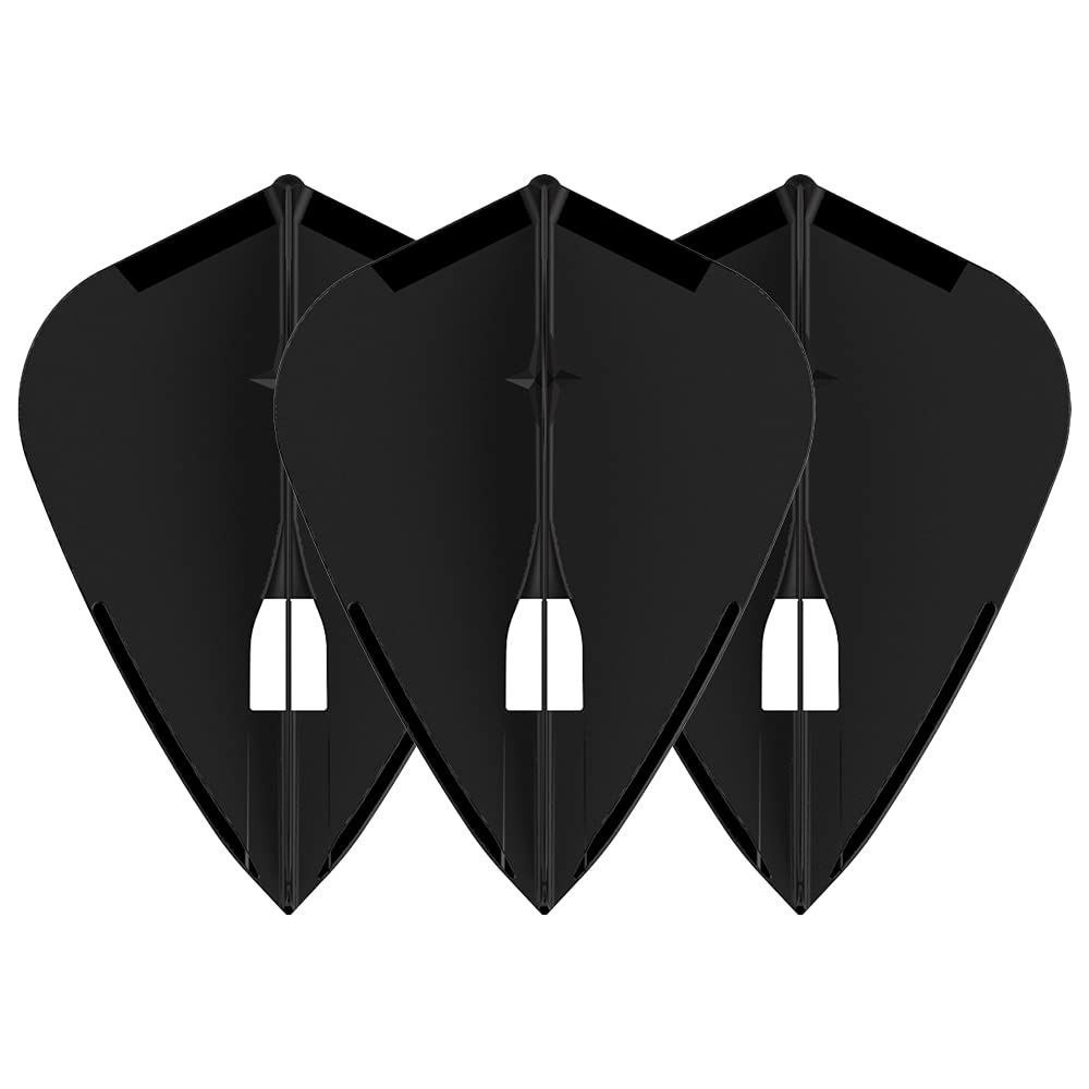 L-style L4 Kite Dart Flights - PRO - Black - 1 Set (3 Flights)