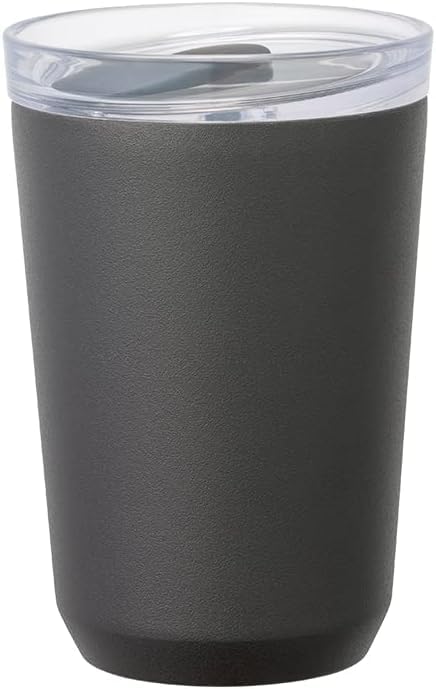Kinto 20446 To-Go Tumbler, 12.2 fl oz (360 ml), With Plug, Black