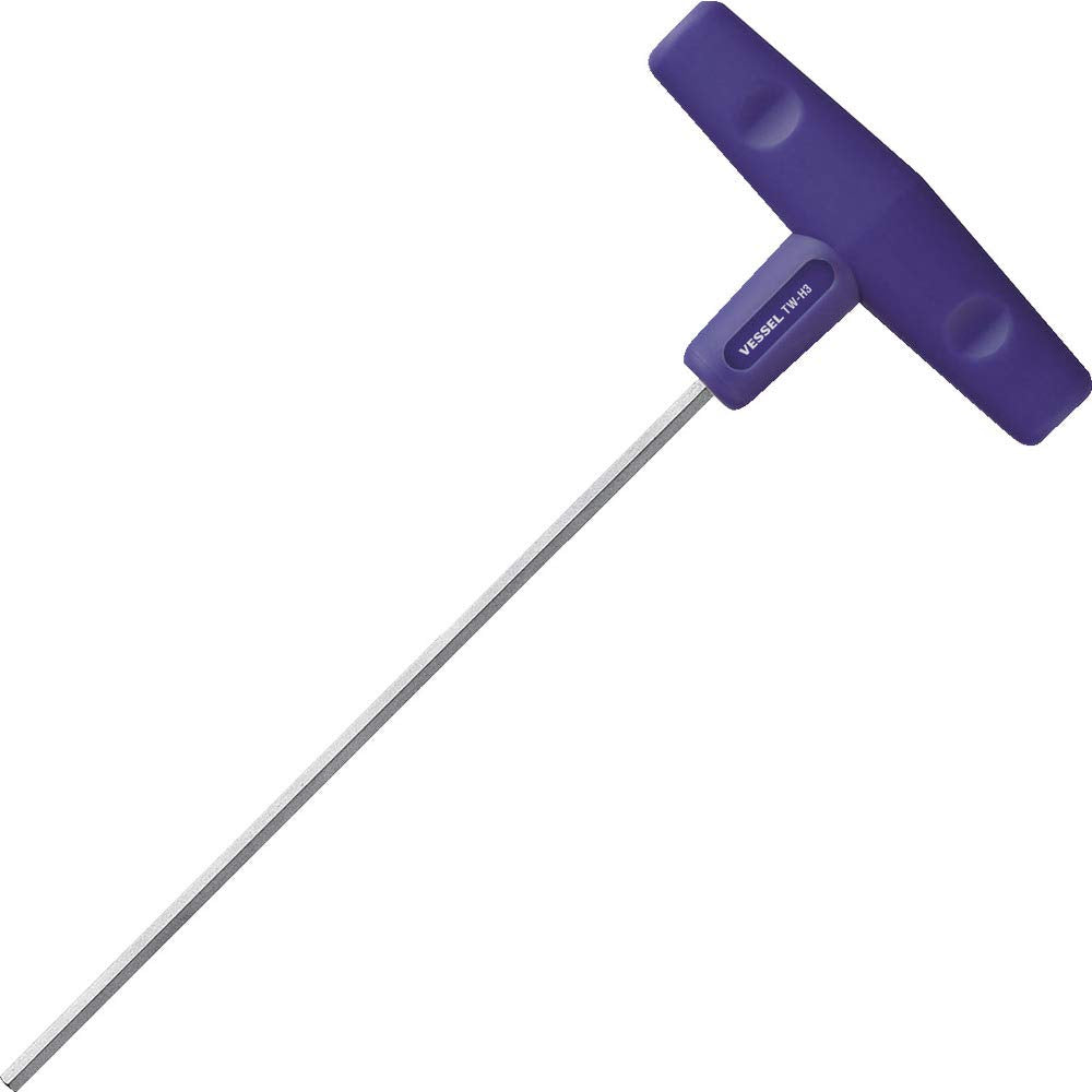 Vessel T-Handle Screwdriver, Hex, Opposite 0.1 inch (3 mm) TW-H