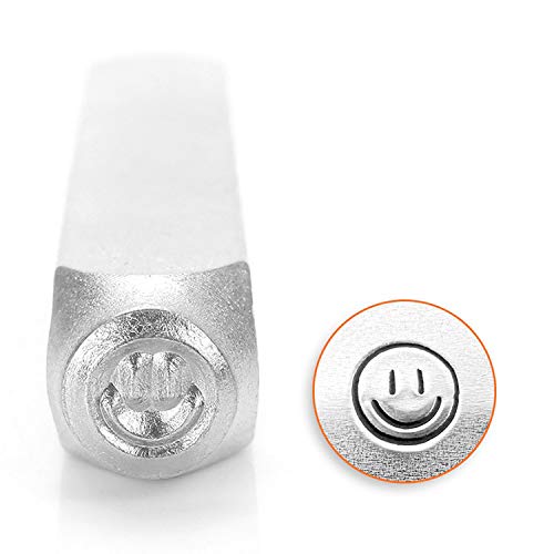Miyuki U1001 6 ImpressArt Metal Stamping Design Stamp, Smiley Face, Large, 0.2 inches (6 mm)