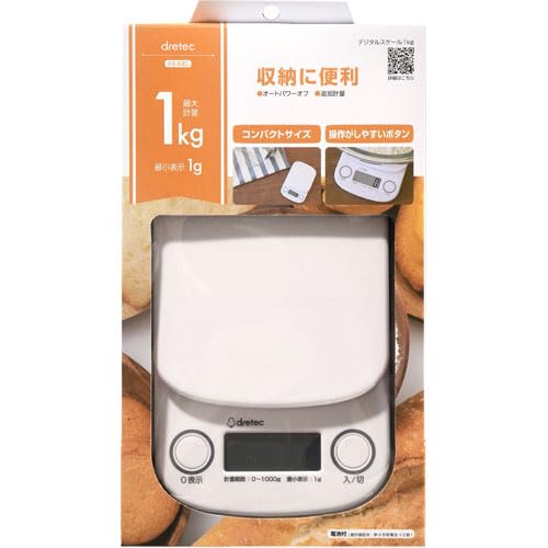 Doritech KS-630 Digital Scale, 2.2 lbs (1 kg), White