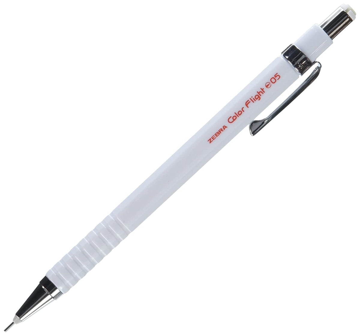 Zebra Color Flight 0.5mm Lead Mechanical Pencil, White Body (MA53-W)
