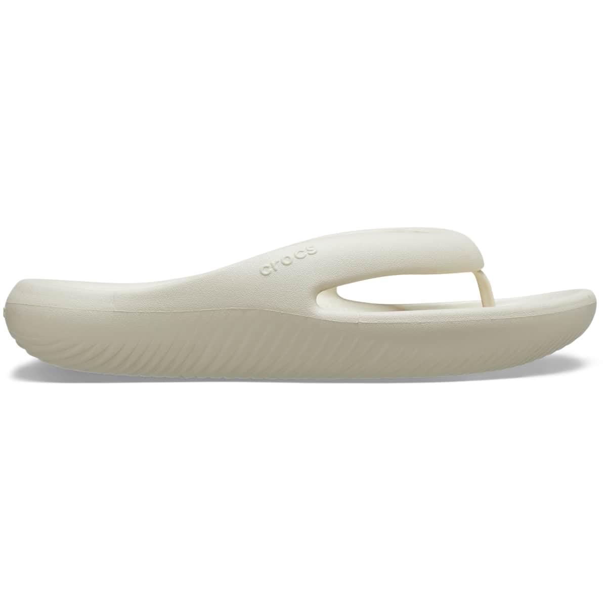 Crocs Unisex-Adult Mellow Flip Flops, Recovery Slides, Bone, Bone, 7 Men/9 Women