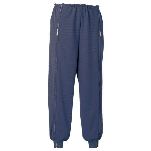 Angel Square Knit Hem Ribbed Full Trousers , , , nvy,
