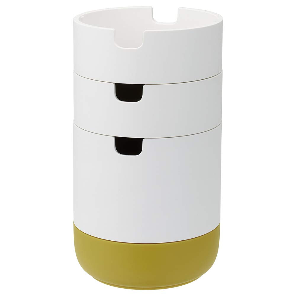 Nakabayashi CAPOTTO ABS Resin Stacking Desk Organizer-Mustard
