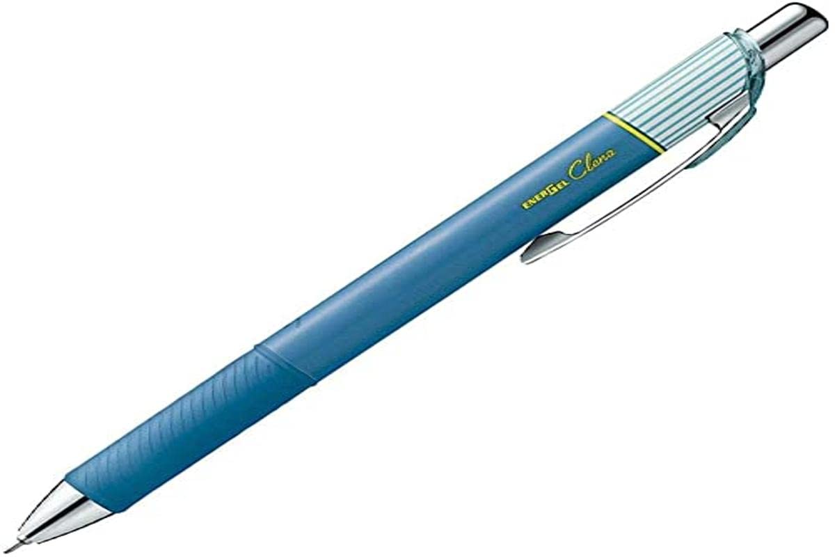 Pentel Clena Energel Gel Pen 0.5mm Blue Body & Teal Blue Ink BLN75L-CAX