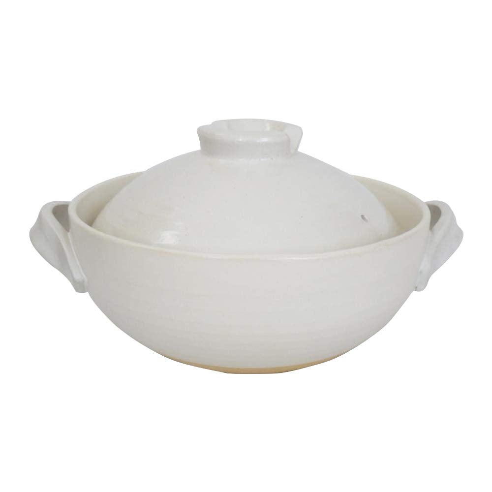 Maebata Heat Resistant Series No. 8 Earthenware Pot (White Glaze) 52428