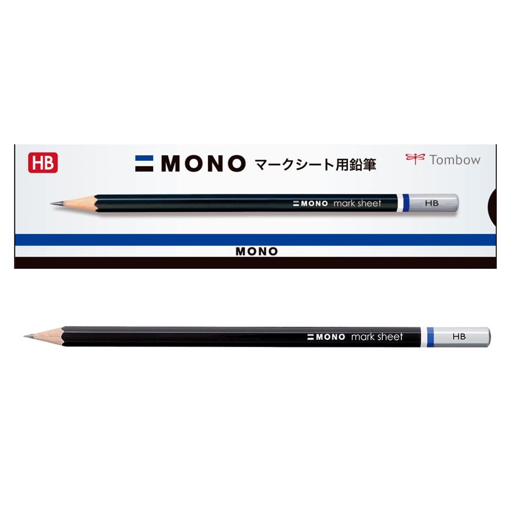 Tombow Pencils MONO Mark Sheet Pencils HB (Super Fine Core Pencils for Easy Filling), 1 Dozen LM-KNHB