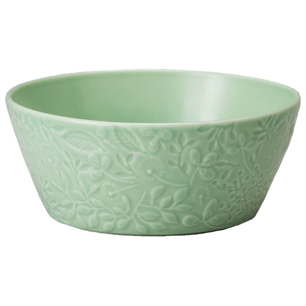 Narumi 41613-3880 Anna Emilia Bowl, Dish, Midsummer Meadow Green, Diameter 4.7 inches (12 cm), Microwave, Oven, Dishwasher Safe, Made in Japan