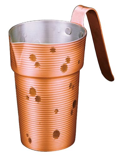 Shinkoukinzoku CF-31-1 Sake Dampo, Raw Copper, 1 Cup, Pure Copper, Yukizuki Flowers, Hand Hammered