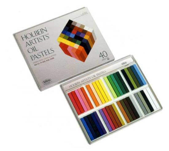 Holbein Artist Oil Pastel Set of 40 Colors in Cardboard Box