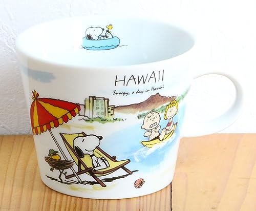 PEANUTS(?????) Snoopy World Travel Mug, Hawaii, Capacity: Approx. 12.5 fl oz (370 ml), Mug 3870039