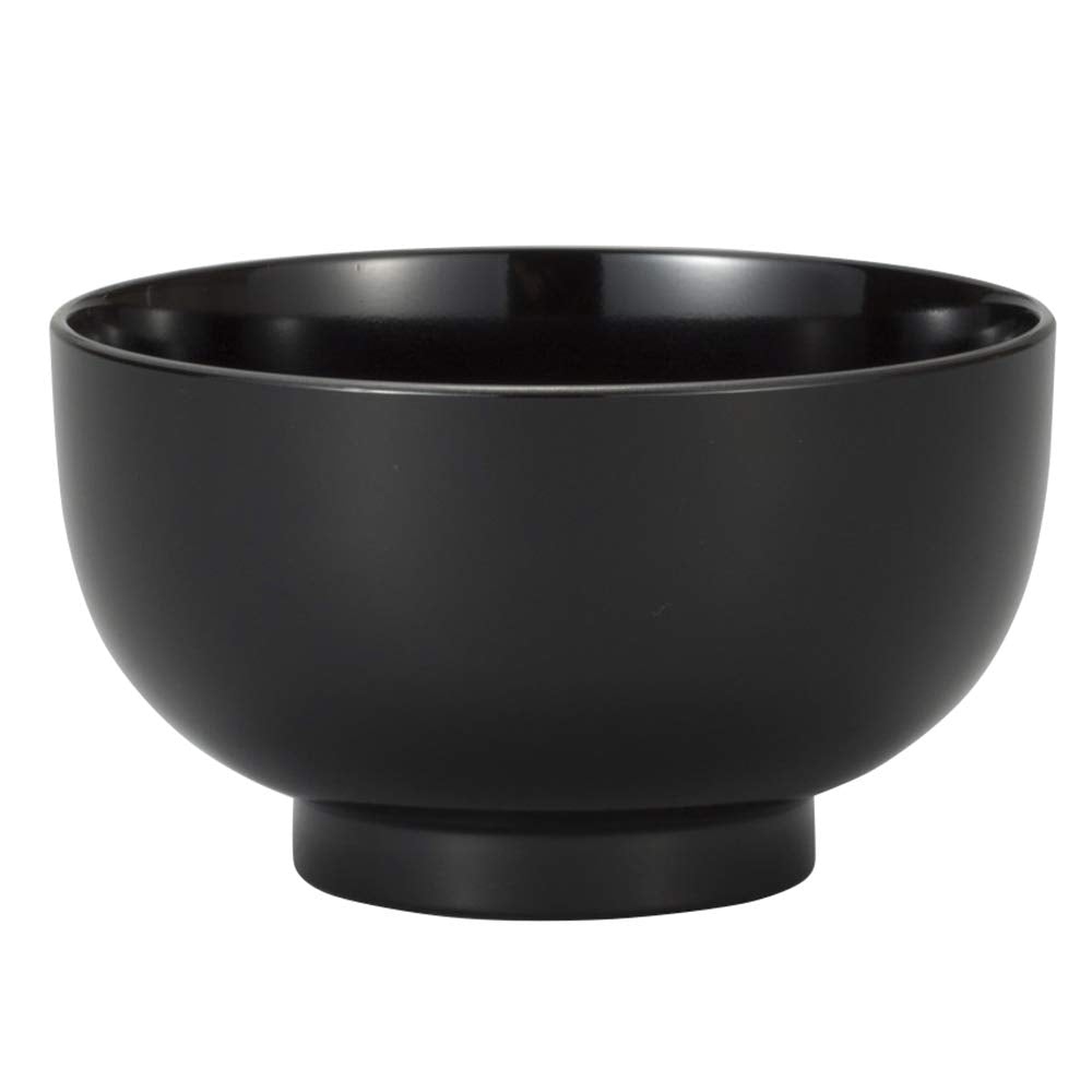 Miyamoto Sangyo Black 14.2 fl oz (360 ml) Soup Bowl with Clean Coat