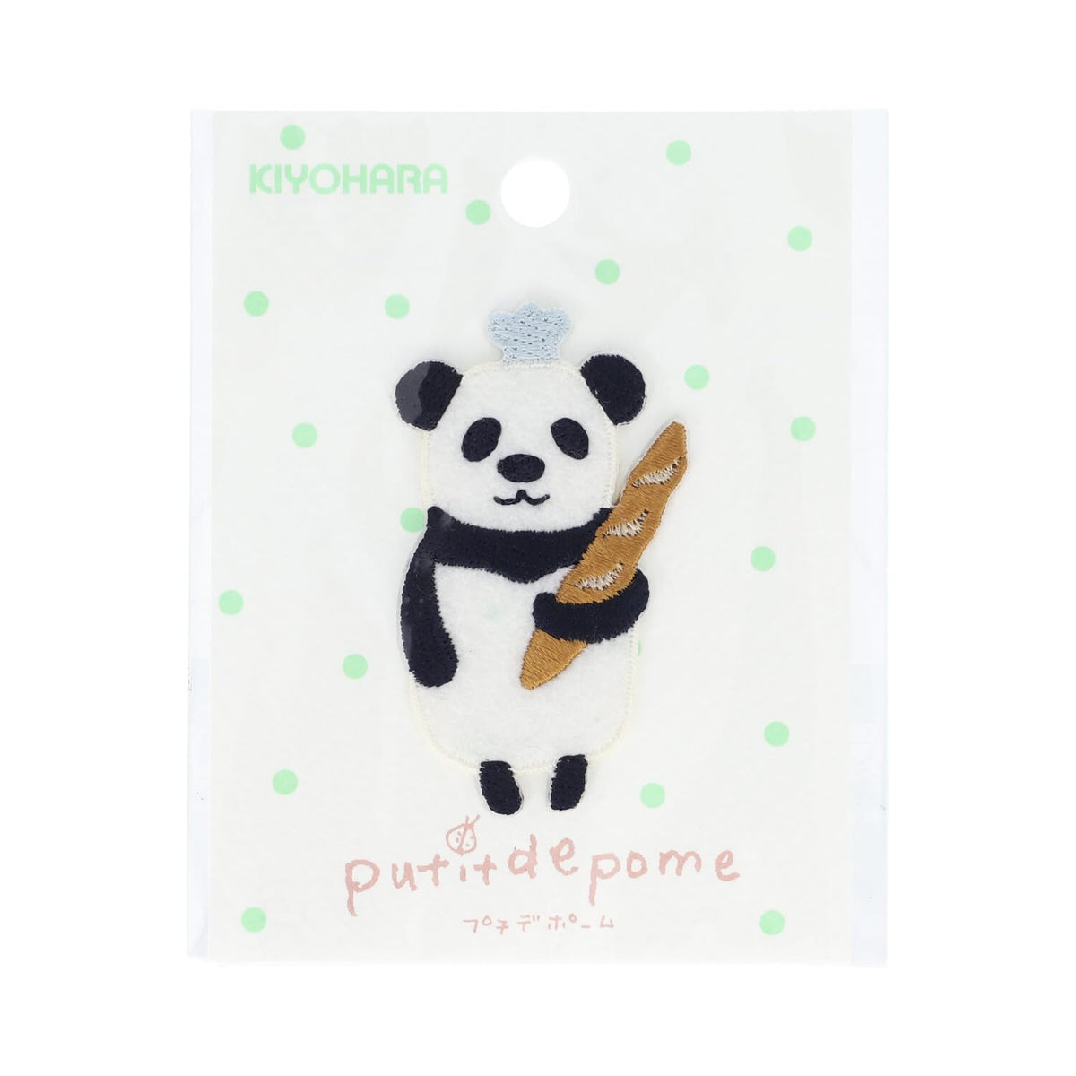 KIYOHARA putexidepo-mu Applique Patch Panda Approximately/3.4 cm Wide x 6 cm Tall 1 Pack PTM – 468