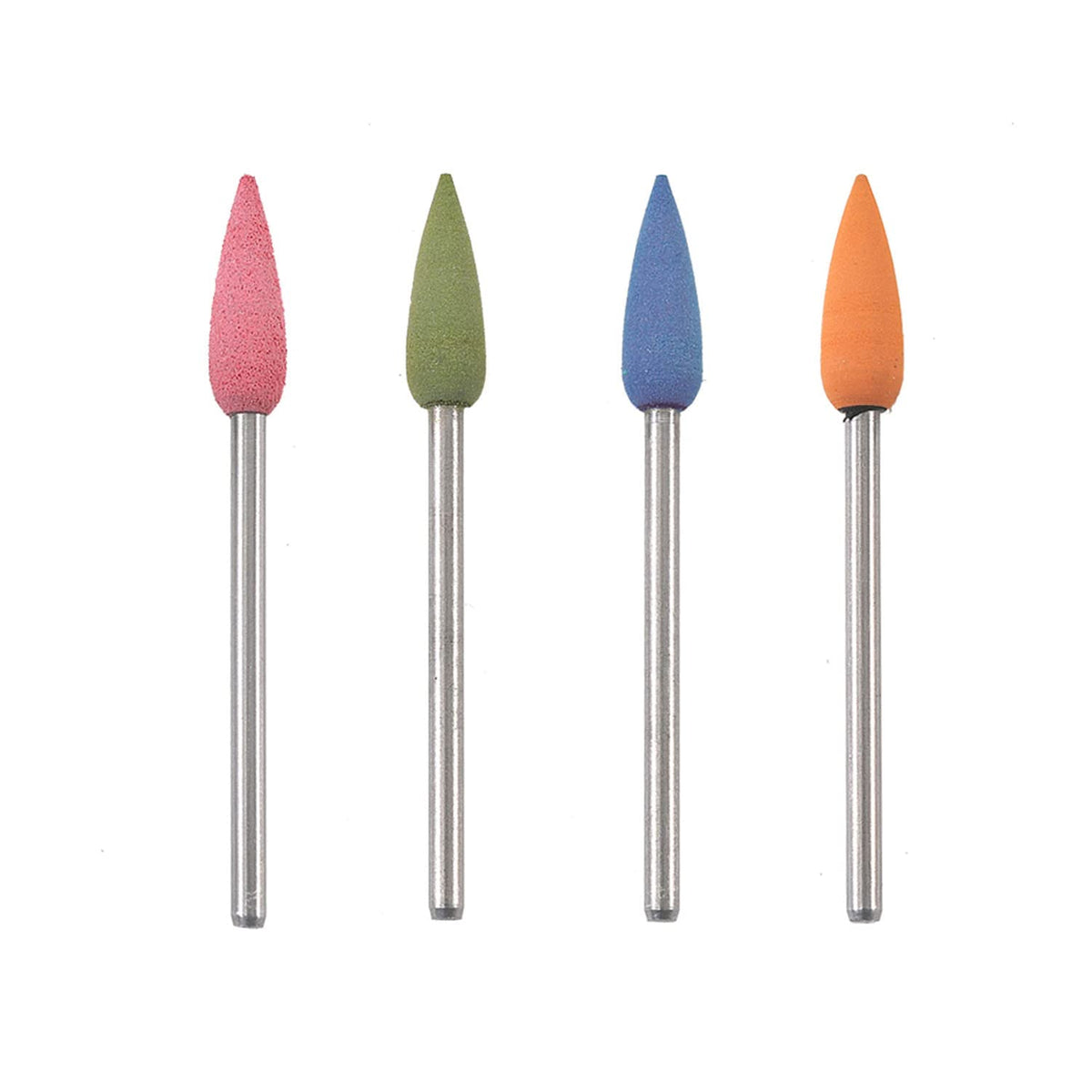 PROXXON No. 26280 Rubber Whetstone with Shaft, Set of 4 Types (Bullet Type 0.2 inch (5.0 mm), 320.1 inch (320 mm), No. 500, Shaft Diameter 0.1 inch (2.35 mm)