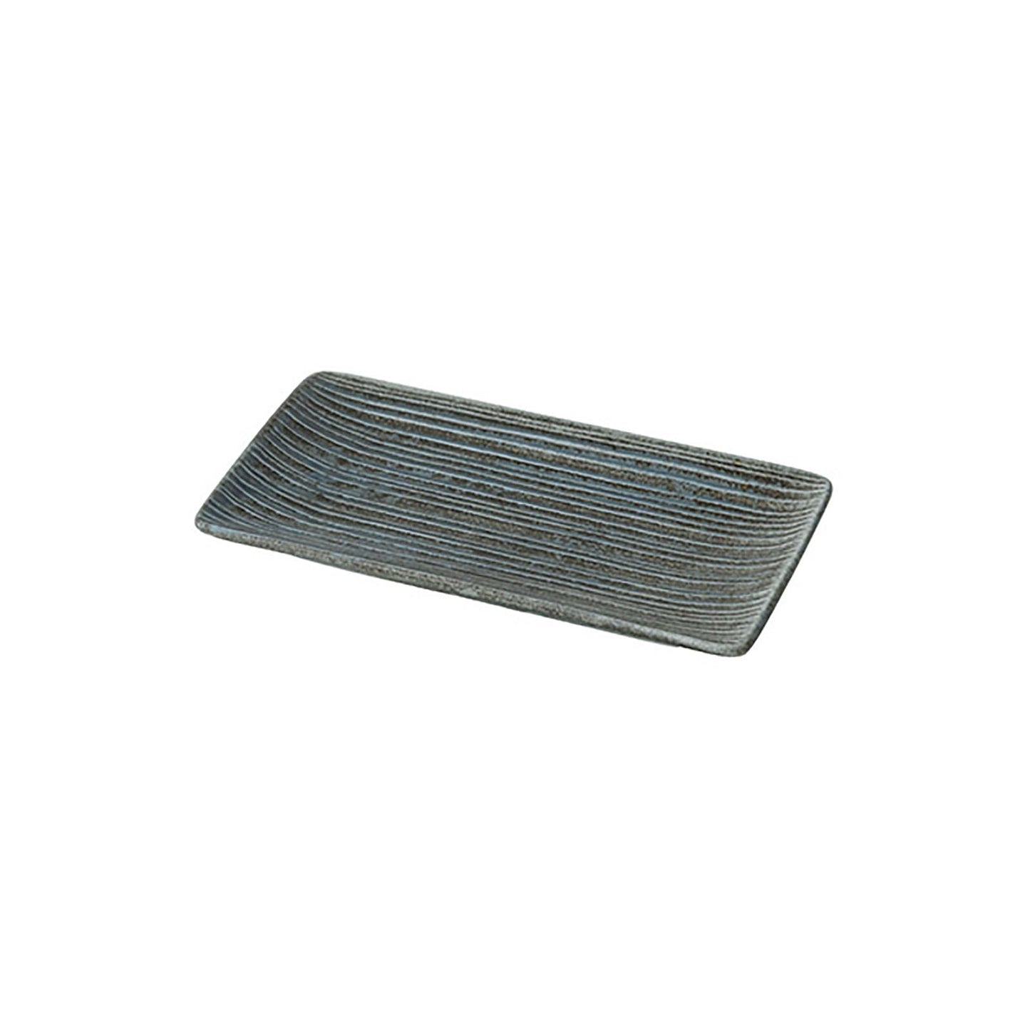 昭和製陶 Showa Ceramic Wabi, Navy Mouse Sentan Sentan Skewer Plate, 7.1 x 3.8 x 0.8 inches (18 x 9.8 x 2 cm), Mino Ware, Made in Japan, Dishwasher Safe