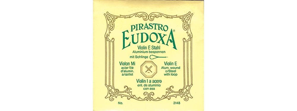 Pirastro Eudoxa Series Violin String Set 4/4 with E Steel / Aluminum Ball End
