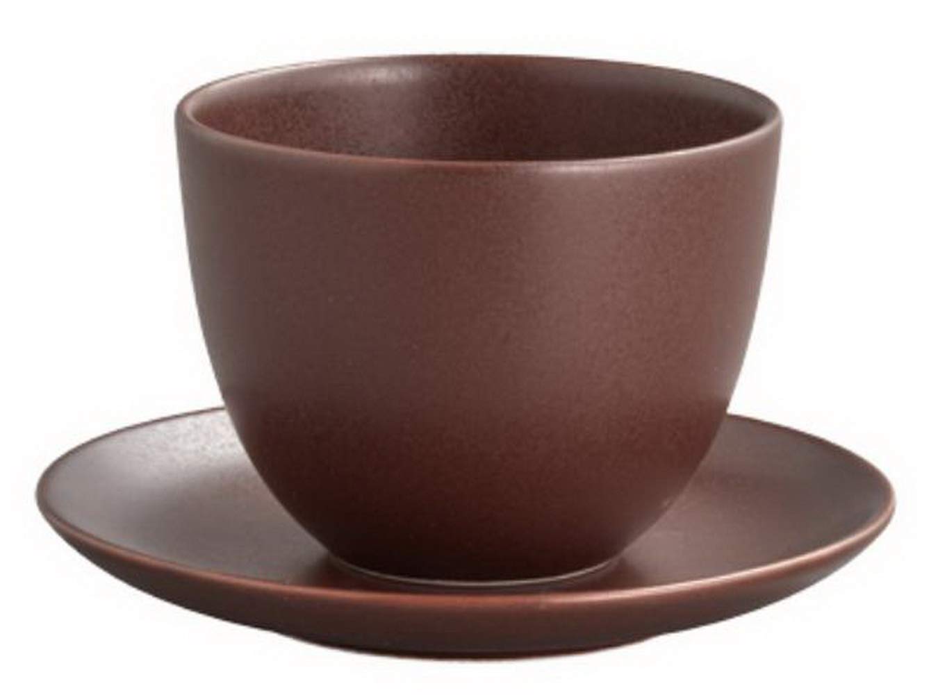 Kinto 17146 Teacup, PEBBLE Cup & Saucer, 6.1 fl oz (180 ml), Brown