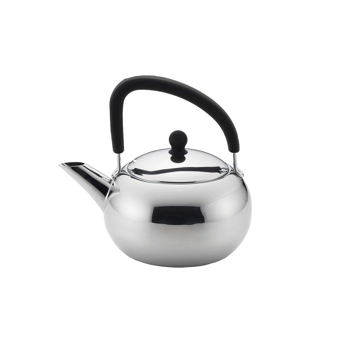 Kobo Aizawa 70315 Silicone Handle Kettle, Black Bell Peppers, 200 V, 1.7 L Mirror,