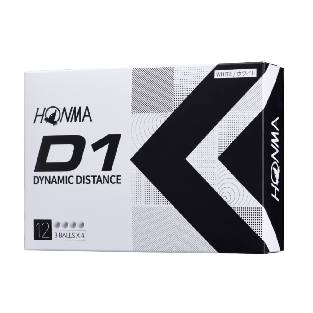 Honma Golf Balls D1 D-1 BT2201 Bulk Purchase 2 Piece Soft Ionomer Flying Distance Golf Balls 3 Dozen 36 Balls Cospa Honma HONM/BT2201/White