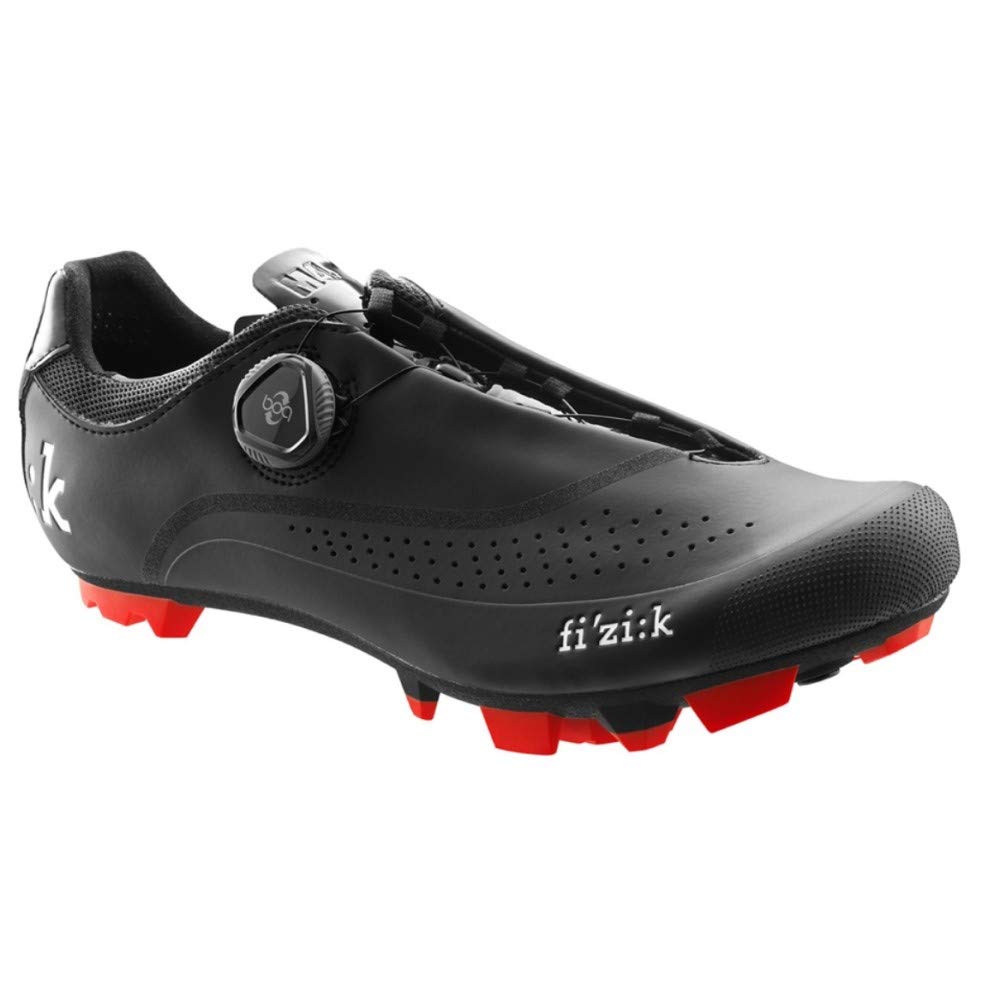 Fizik M4B Uomo BOA (Men) Nylon Carbon Outsole 46 Black/Black with Red Trim