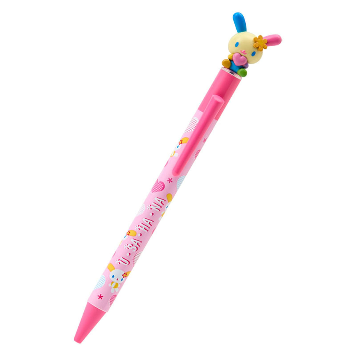 Sanrio 927104 Ballpoint Pen with Mascot Usahana ABS Resin Ink Color: Black
