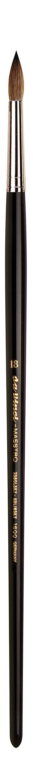 da Vinci Oil & Acrylic Series 1600 Maestro Oil Paint Brush, Round Kolinsky Red Sable, Size 18